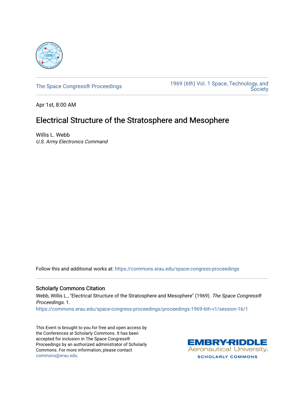 Electrical Structure of the Stratosphere and Mesophere