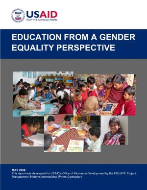 Education from a Gender Equality Perspective