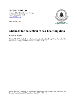 Methods for Collection of Sea-Breeding Data