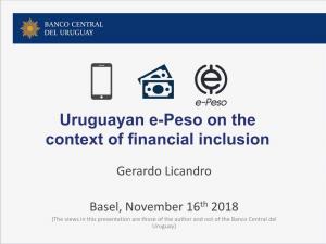 Uruguayan E-Peso on the Context of Financial Inclusion