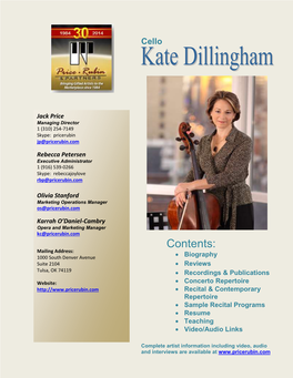 Kate Dillingham – Biography
