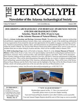 PETROGLYPH Newsletter of the Arizona Archaeological Society