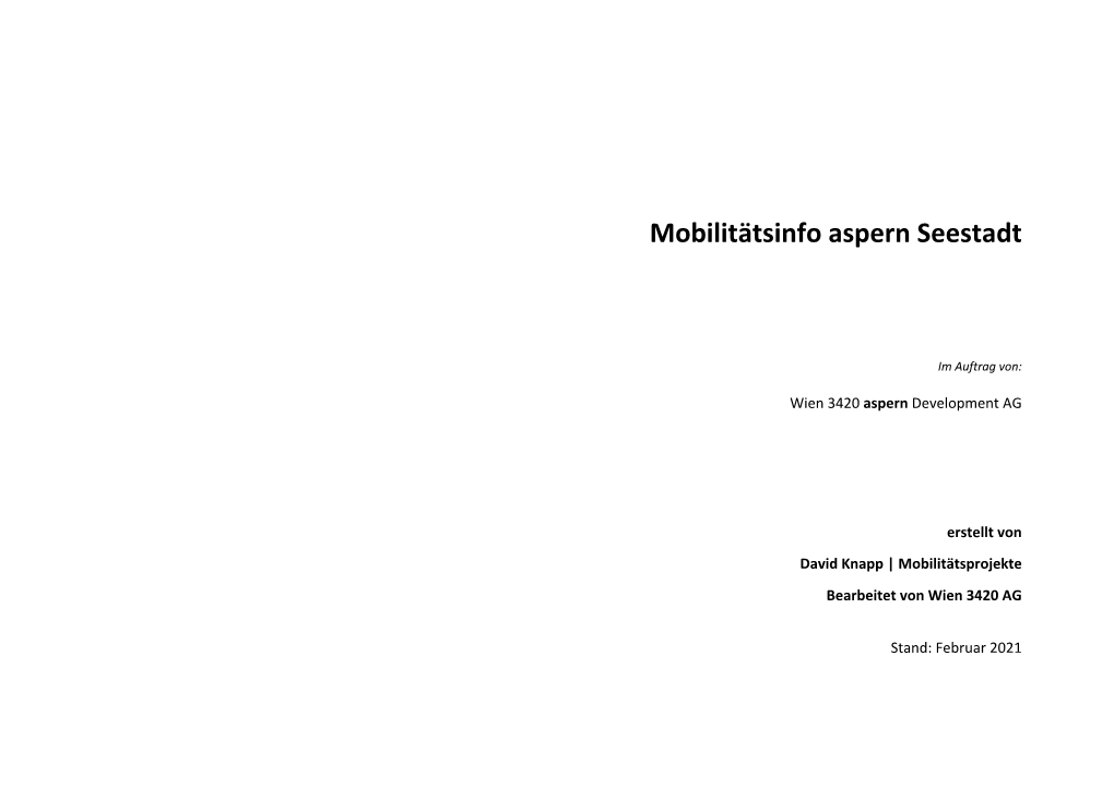 Mobilitätsinfo Aspern Seestadt