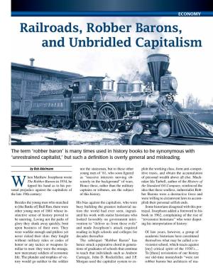 Railroads, Robber Barons, and Unbridled Capitalism