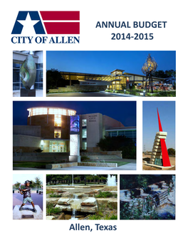 ANNUAL BUDGET 2014-2015 Allen, Texas