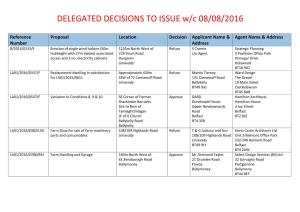 DELEGATED DECISIONS to ISSUE W/C 08/08/2016