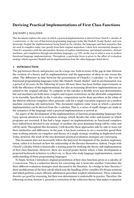 Deriving Practical Implementations of First-Class Functions