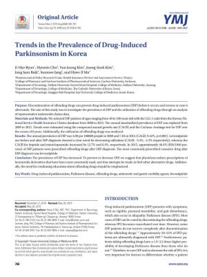 Trends in the Prevalence of Drug-Induced Parkinsonism in Korea