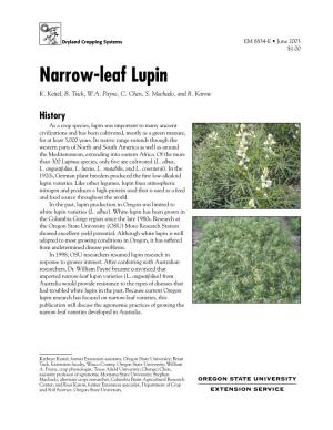 Narrow-Leaf Lupin, EM 8834-E