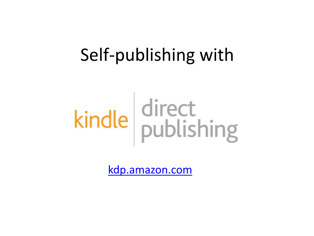 Self-Publishing With