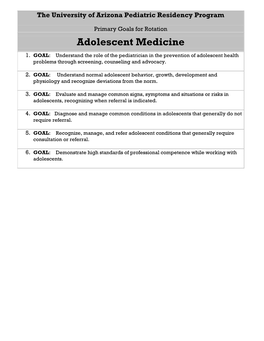 Adolescent Medicine