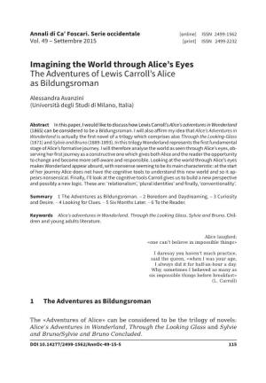 Imagining the World Through Alice's Eyes the Adventures of Lewis