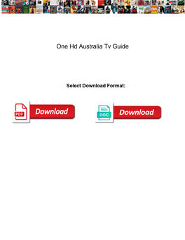 One Hd Australia Tv Guide