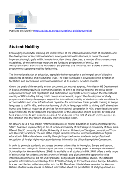 Mobility in Higher Education