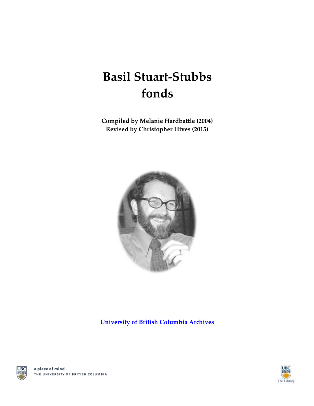 Basil Stuart-Stubbs Fonds