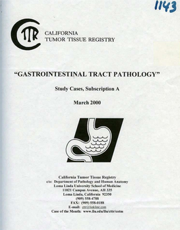 "Gastrointestinal Tract Pathology"