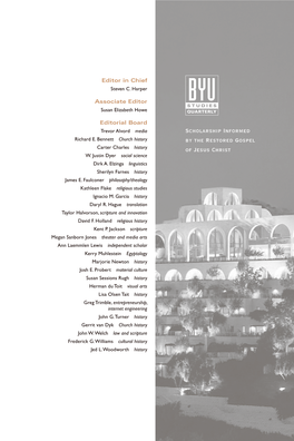 BYU Studies Quarterly Volume 59 Number 4 (2020)