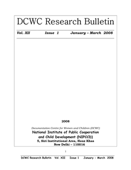 DCWC Research Bulletin ______Vol