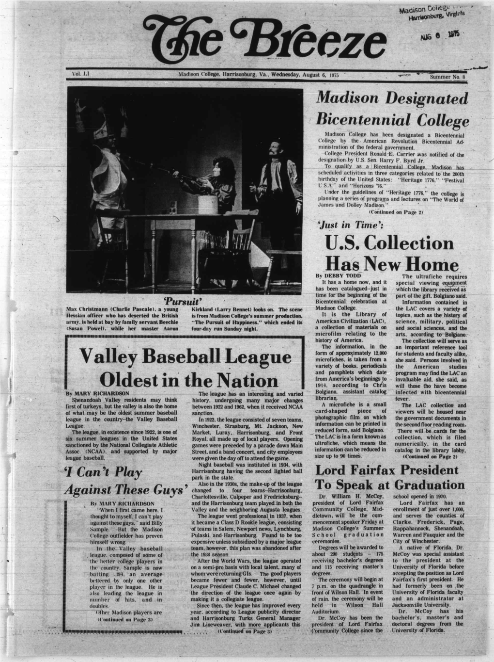 Valley Baseball League Microfiches, Is Taken from a She Said