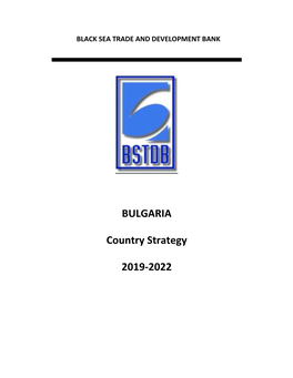 Bulgaria Country Strategy 2019-2022