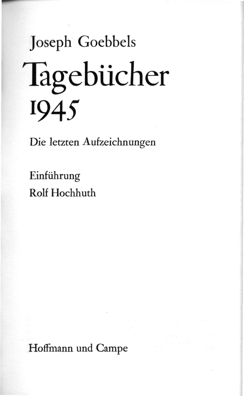 Tagebücher 1945