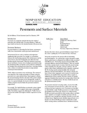 Pavements and Surface Materials