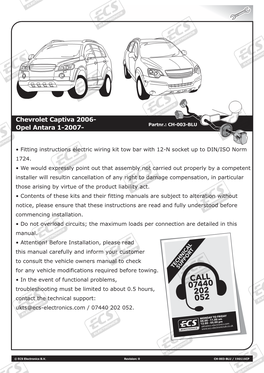 Chevrolet Captiva 2006- Opel Antara 1-2007