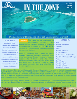 14Th Edition of ‘IN the ZONE’  Grenada Tourism of the ACS to Focusing on “Promoting Your Destination Through  Mexico Increase Interaction and Gastronomic Tourism”
