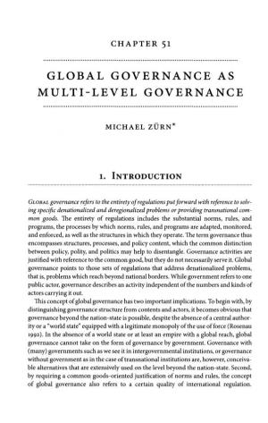 Global Governance As Multi-Level Governance