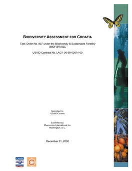 Biodiversity Assessment for Croatia