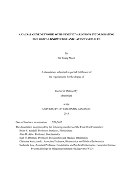A Causal Gene Network with Genetic Variations Incorporating Biological Knowledge and Latent Variables