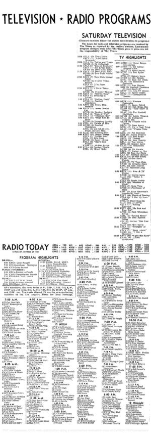 Television * Radio Programs