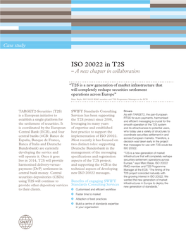 ISO 20022 in T2S – a New Chapter in Collaboration