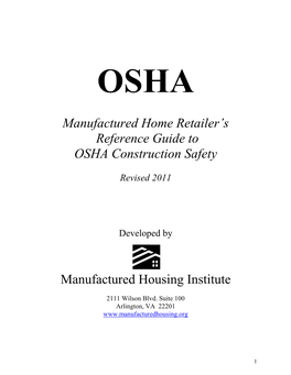 Revised Osha Guide for Retailers