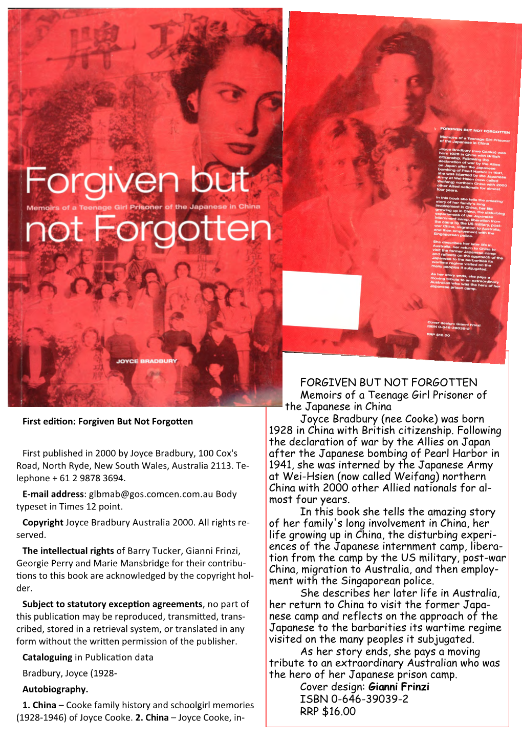 FORGIVEN but NOT FORGOTTEN Memoirs of A