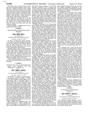 CONGRESSIONAL RECORD— Extensions of Remarks E1080 HON