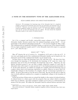 A Note on the Homotopy Type of the Alexander Dual