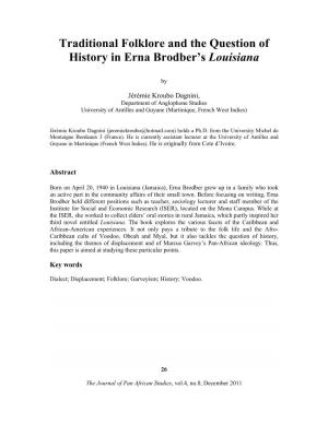 Traditional Folklore and the Question of History in Erna Brodber's Louisiana