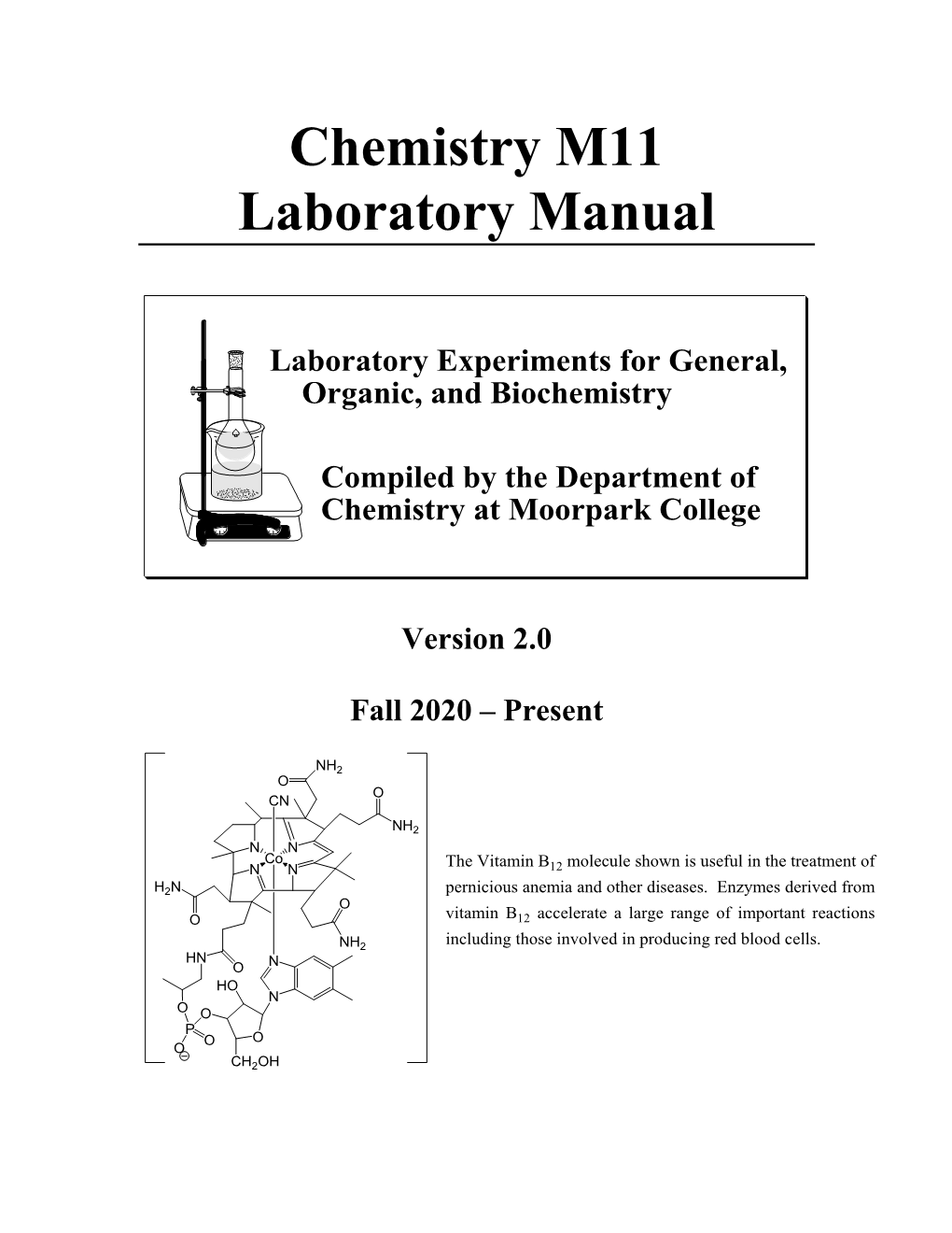 Chemistry M11 Laboratory Manual