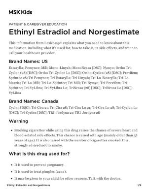 Ethinyl Estradiol and Norgestimate