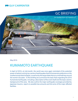 Kumamoto Earthquake Gc Briefing