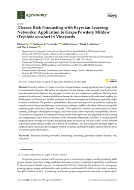 Application to Grape Powdery Mildew (Erysiphe Necator) in Vineyards