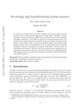 On Strongly Rigid Hyperfluctuating Random Measures