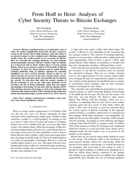 From Hodl to Heist: Analysis of Cyber Security Threats to Bitcoin Exchanges