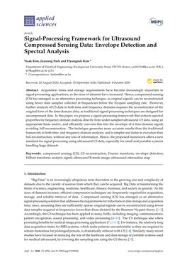 Signal-Processing Framework for Ultrasound Compressed Sensing Data: Envelope Detection and Spectral Analysis