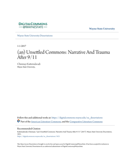 An) Unsettled Commons: Narrative and Trauma After 9/11" (2017