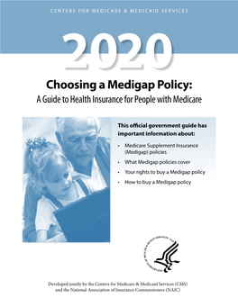 2020 Choosing a Medigap Policy: a Guide to Health Insurance for People with Medicare