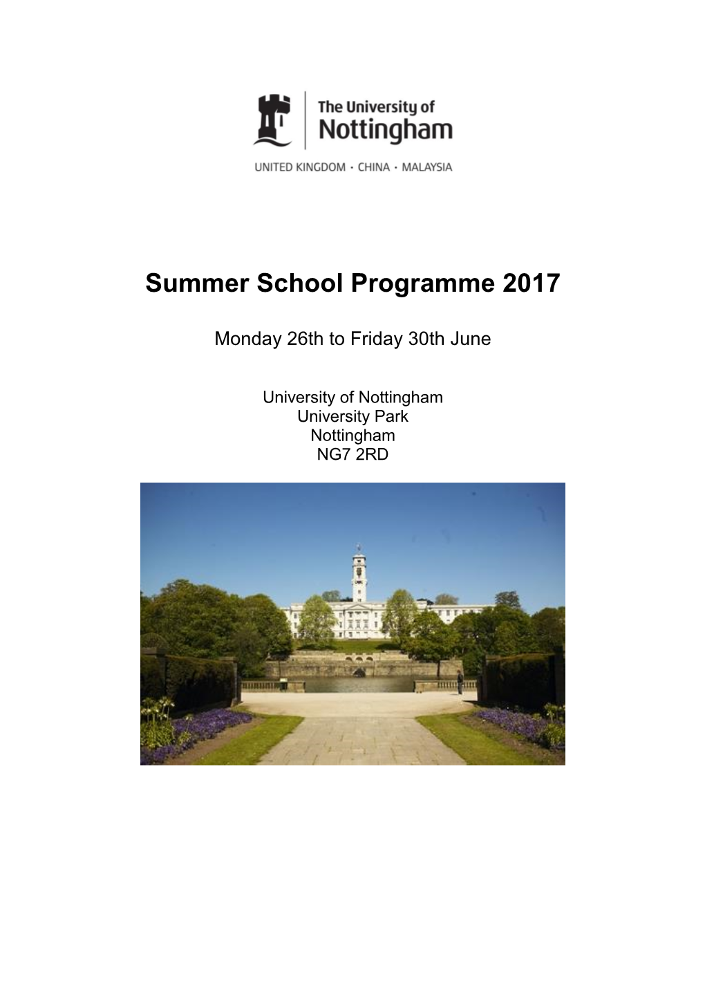 Summer School Programme 2017