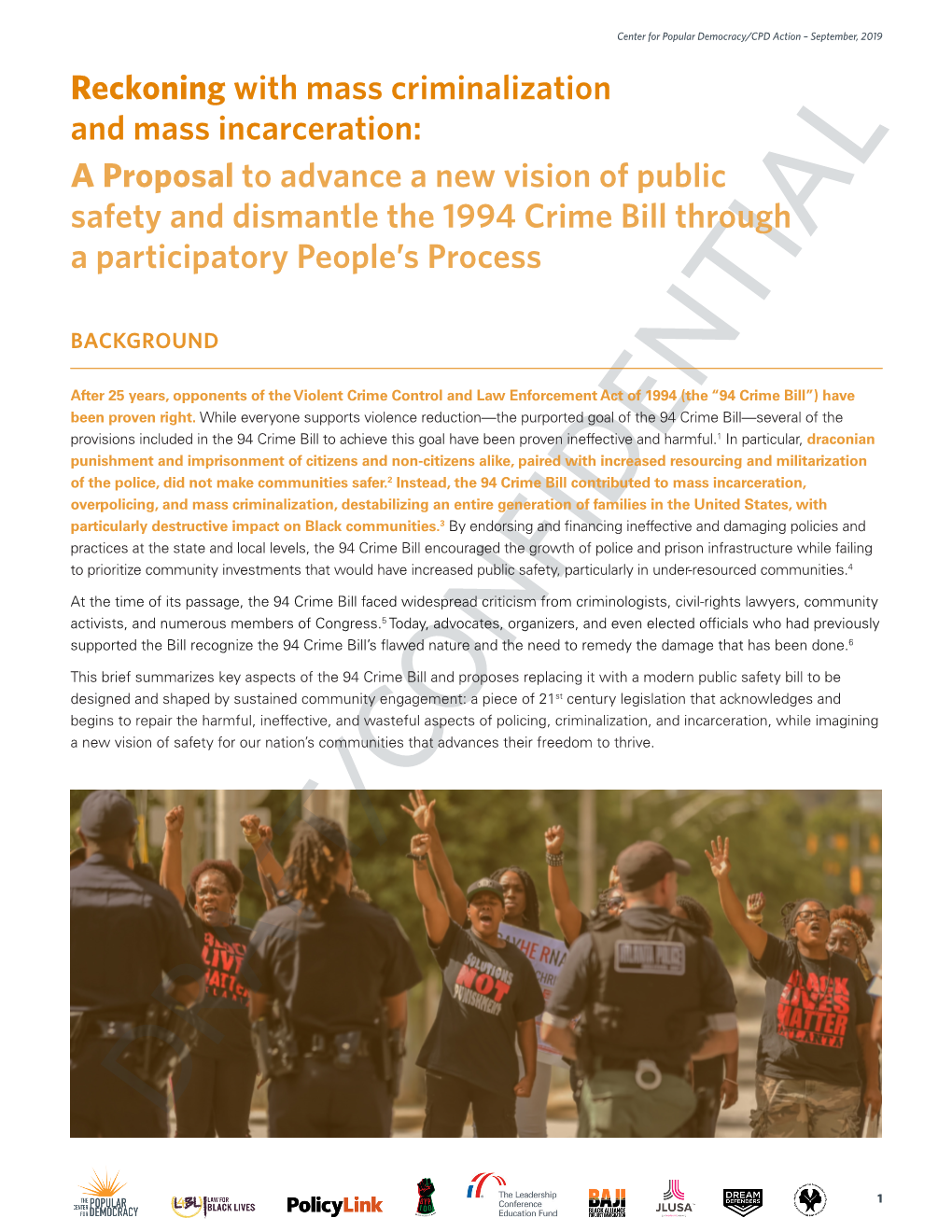 Reckoning with Mass Criminalization and Mass Incarceration: a Proposal