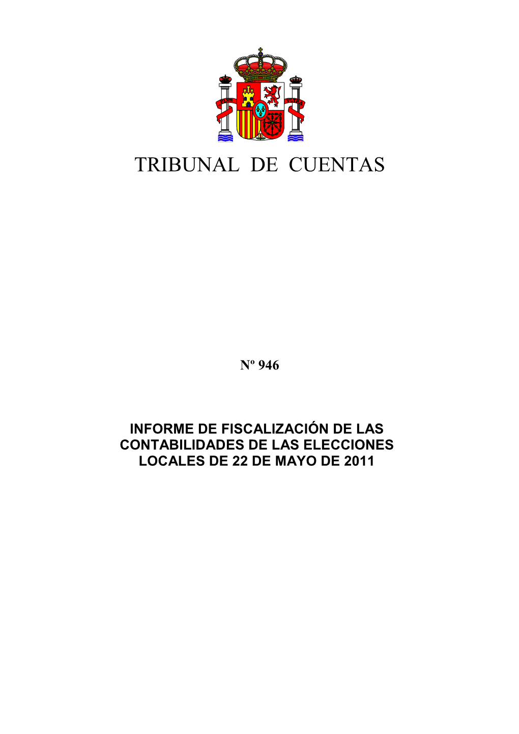 Informe Del Tribunal De Cuentas De Fiscalización De Las Contabilidades